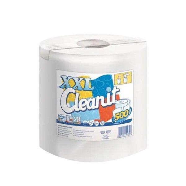 Háztartási papírtörlő 2 rétegű 500 lapos egyesével csomagolt Cleanit
XXL500 Lucart