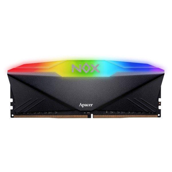 Apacer Memória Desktop - 16GB KIT DDR4 NOX RGB AURA2 (2x8GB, 3600MHz, CL18,
1.35V, hűtőbordás)