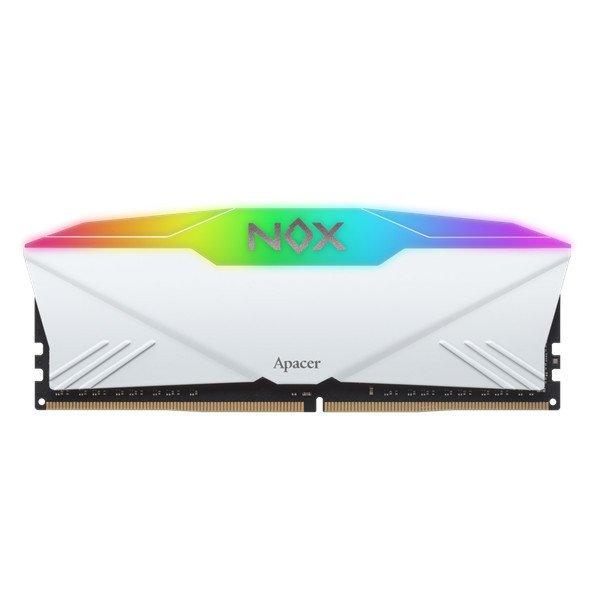 Apacer Memória Desktop - 16GB KIT DDR4 NOX RGB AURA2 (2x8GB, 3200MHz, CL16,
1.35V, hűtőbordás, fehér)