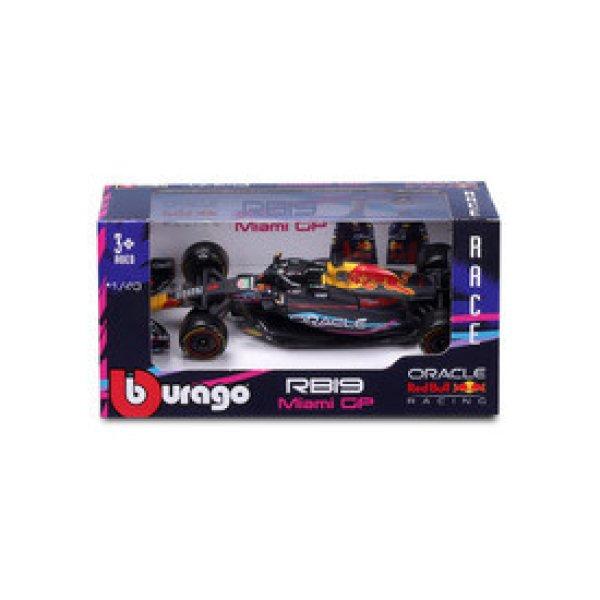 Bburago 1 /43 F1 versenyautó - Red Bull RB19 Miami Version (#1(Max Verstappen)