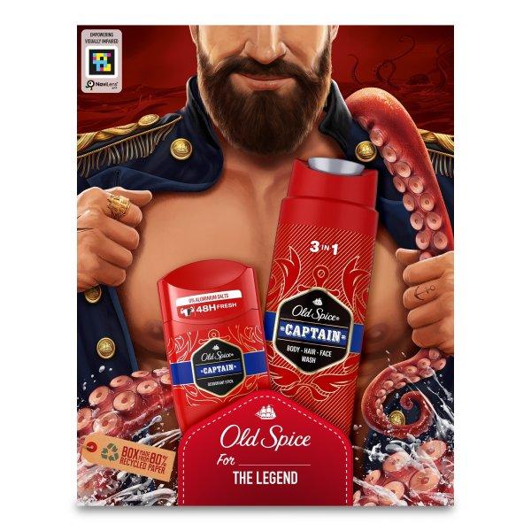 Old Spice Testápoló ajándékcsomag Captain Dark