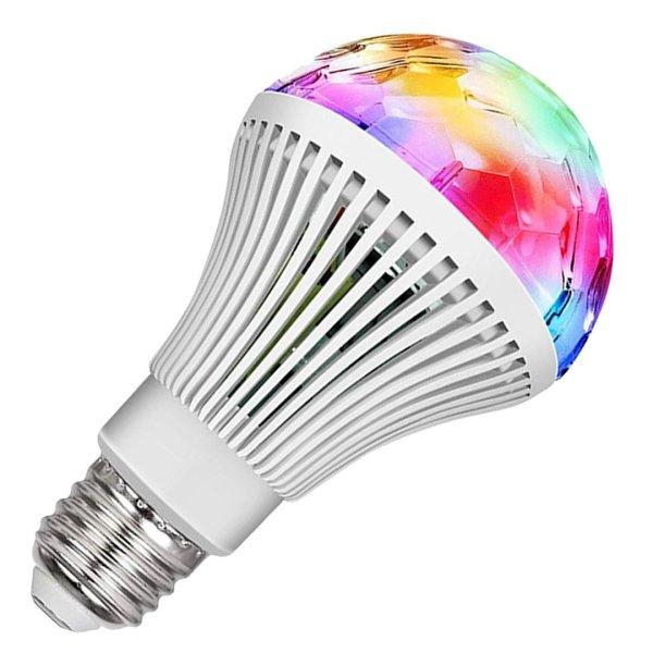 RGB LED forgó izzó, diszkólabda