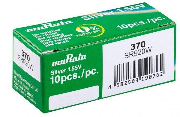 MURATA(Sony) 370 SR920W ezüst-oxid gombelem 1,55V bl/1