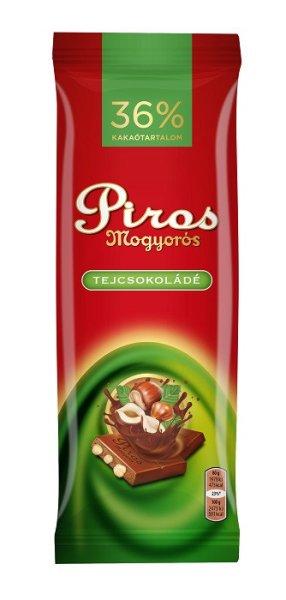 Piros Mogyorós 80G Tejcsokoládé