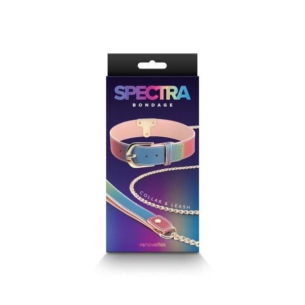 Spectra Bondage - Collar & Leash - Rainbow