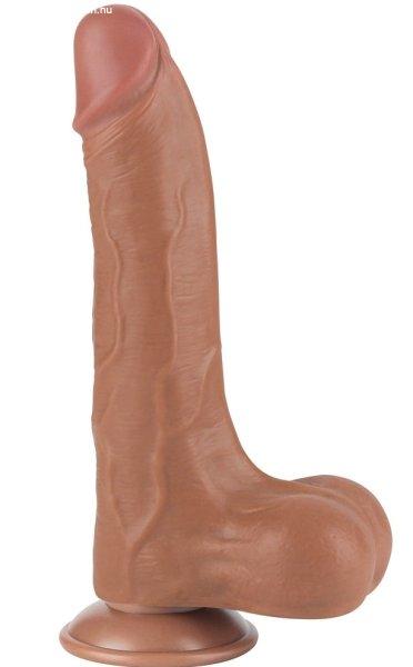 Csúszó Skin Dildo 16 x 4.2cm Barna