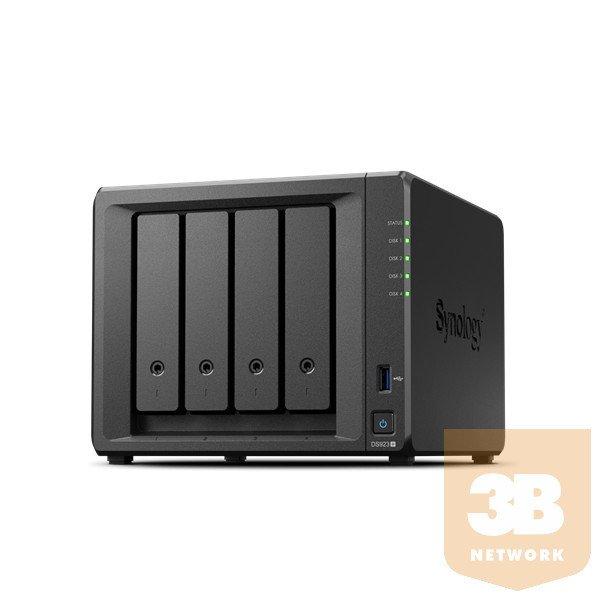 SYNOLOGY NAS 4 Fiókos AMD Ryzen R1600 2x2,6GHz, 4GB DDR4 ECC, 2x1GbE, 2xUSB3.2
- DS923+