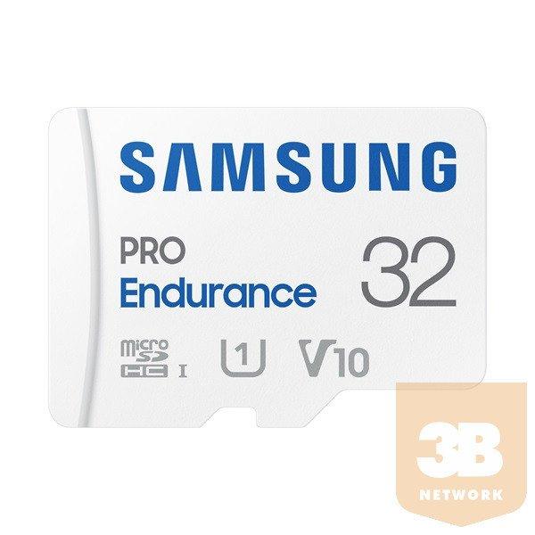 Samsung MicroSD kártya - 32GB MB-MJ32KA/EU (PRO Endurance, Class10, R100/W30,
adapter, 32GB)