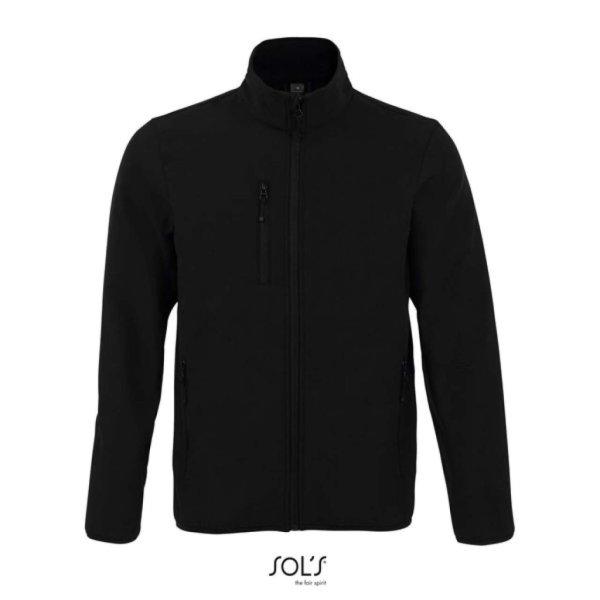 Férfi RADIAN 3 rétegű cipzáras softshell mellény, SOL'S SO03090,
Black-XL