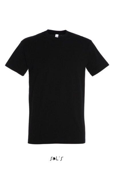 Férfi IMPERIAL környakas rövid ujjú pamut póló, SOL'S SO11500, Deep
Black-XL