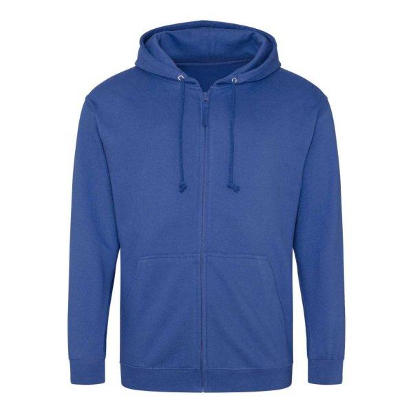 Just Hoods cipzáros kapucnis férfi pulóver AWJH050, Royal Blue-S