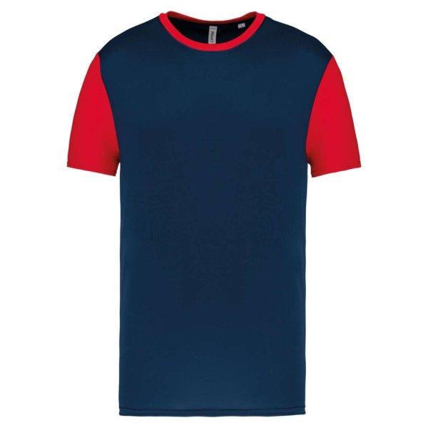 PA4023 kétszínű rövid ujjú környakas unisex sportpóló Proact, Sporty
Navy/Sporty Red-L