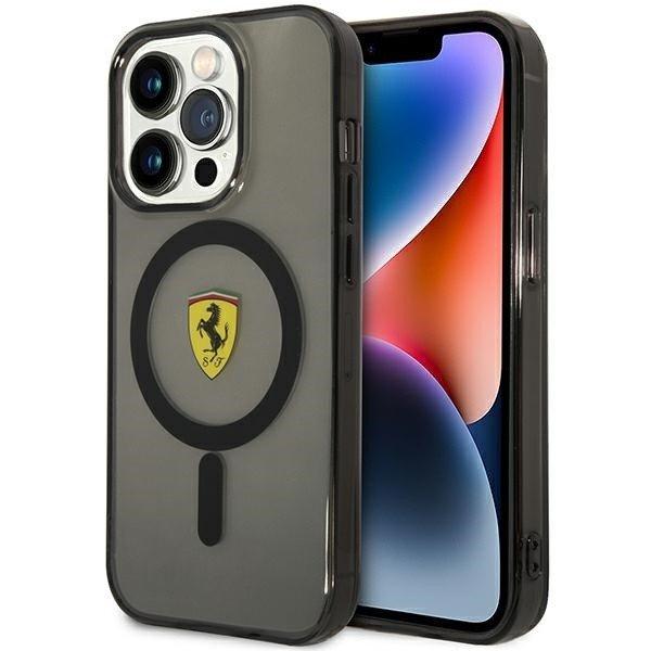 Ferrari FEHMP14XURKK iPhone 14 Pro Max 6.7" fekete keménytok áttetsző
Magsafe