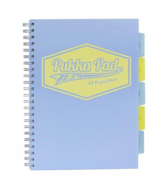 Spirálfüzet, A4, vonalas, 100 lap, PUKKA PAD "Pastel project book",
vegyes szín