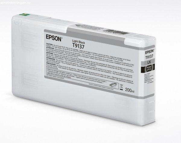 Epson T9137 Eredeti Világos Fekete Plotter Tintapatron