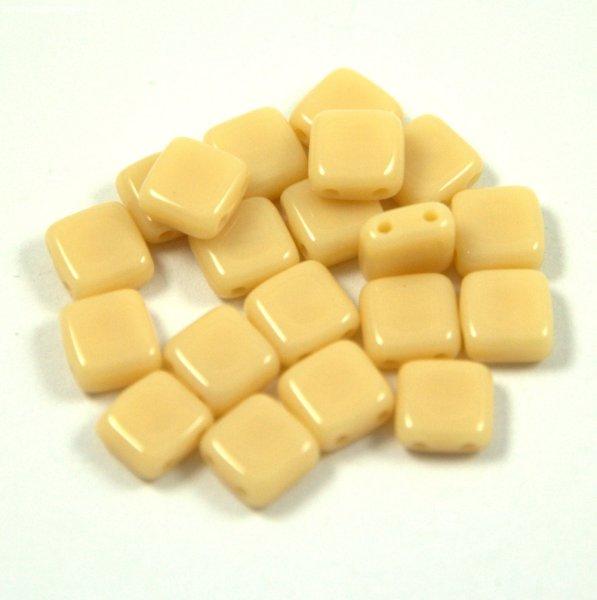 Tile gyöngy - Cream - 6x6mm