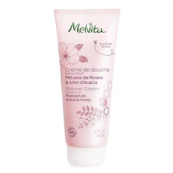 Melvita Virágillatú zuhanykrém Rose Petals & Acacia Honey (Shower
Cream) 200 ml