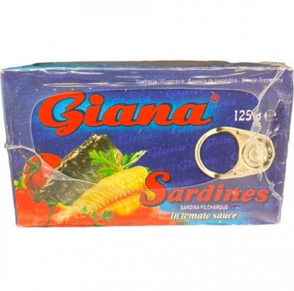 GIANA SZARDÍNIA PARADICSOMSZÓSZBAN 125G