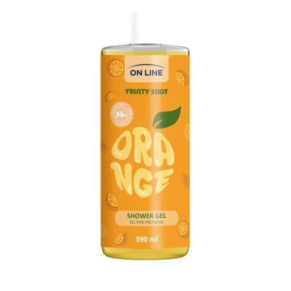 On Line tusfürdő fruity shot narancs 390 ml