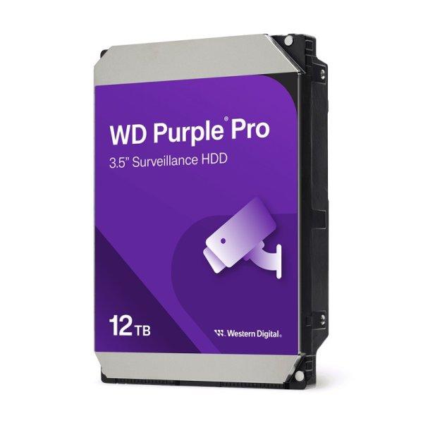 Western Digital WD121PURP WD Purple Pro, 12 TB biztonságtechnikai merevlemez,
7200 rpm, 24/7 alkalmazásra, nem RAID komp.