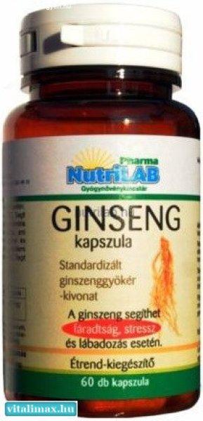 NutriLAB Ginseng kapszula - 60 db + AJÁNDÉK C-vitamin