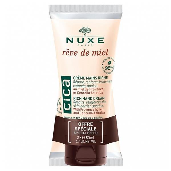 Nuxe Kézkrém szett Rêve De Miel Cica (Rich Hand Cream) 2 x 50 ml