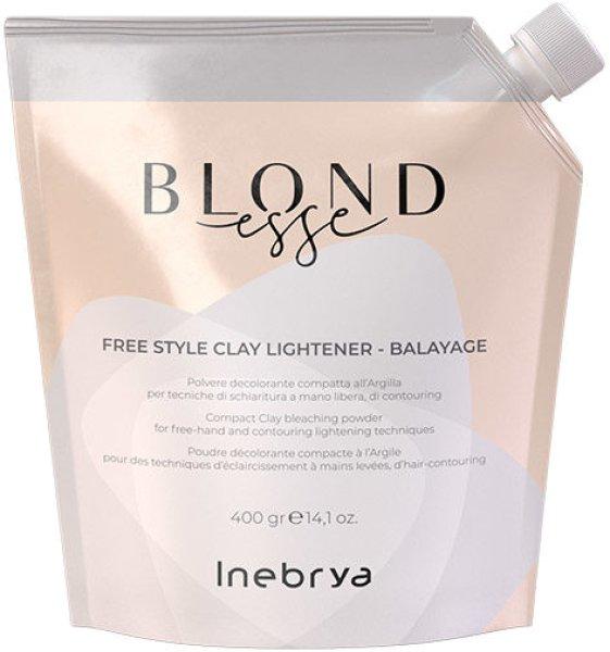 Inebrya Hajvilágosító púder semleges pigmentekkel és
agyaggal Blondesse (Free Style Clay Lightener - Bayalage) 400 g