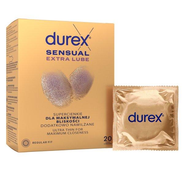 Durex Óvszer Sensual Extra Lube 20 db