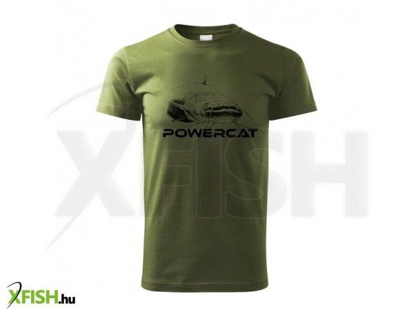 Nevis Powercat Harcsás Póló Zöld Xxl