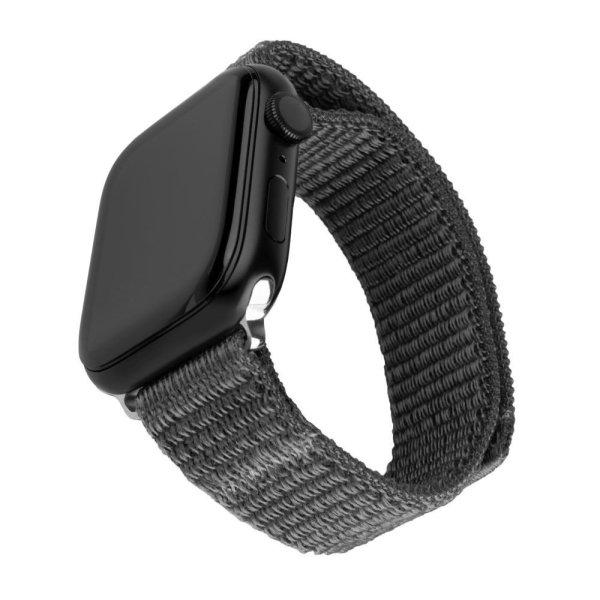 FIXED nylon sportos óraszíj Apple Watch 42/44/45mm-es okosórához,
sötétszürke FIXNST2-434-GR