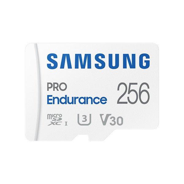 SAMSUNG Memóriakártya, PRO Endurance microSD kártya 256GB, CLASS 10, UHS-I
(SDR104), + SD Adapter, R100/W40