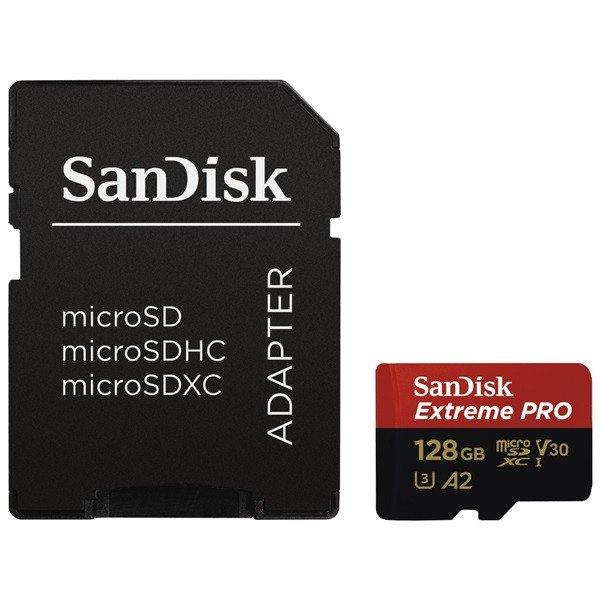 SANDISK 214504, MICROSDXC EXTREME PRO KÁRTYA 128GB, 200MB/s C10, V30, UHS-I,
U3, A2