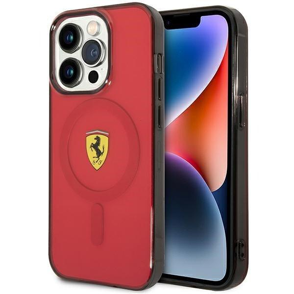 Ferrari FEHMP14XURKR iPhone 14 Pro Max 6,7" piros keménytok áttetsző
Magsafe