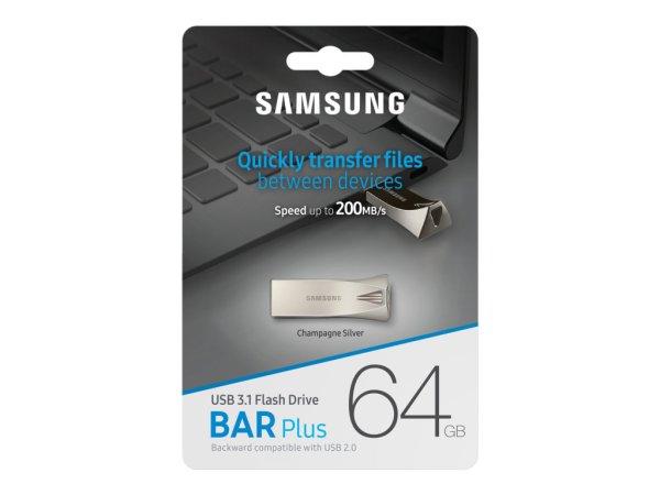 SAMSUNG Bar Plus 64GB USB 3.1 ezüst