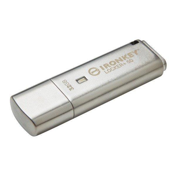 KINGSTON Pendrive 32GB, IronKey Locker+ 50 AES 256