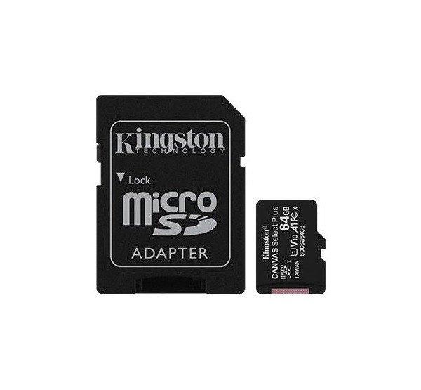 Kingston Canvas Select Plus microSDXC 64GB (Class 10), UHS-I memóriakártya
adapterrel (SDCS2/64GB)