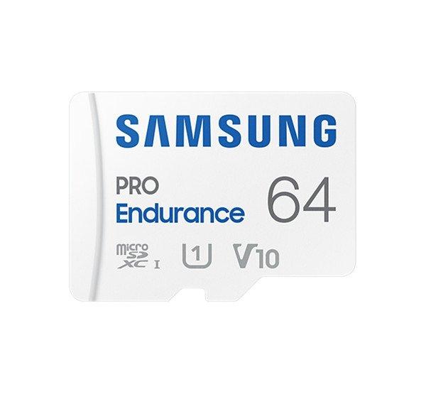 SAMSUNG Memóriakártya, PRO Endurance microSD kártya 64GB, CLASS 10, UHS-I
(SDR104), + SD Adapter, R100/W30