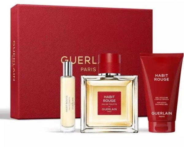 Guerlain Habit Rouge - EDT 100 ml + tusfürdő 75 ml + EDT 10 ml