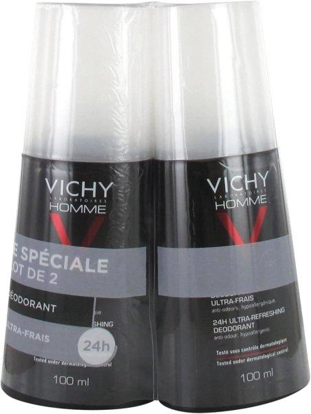 Vichy Dezodor spray szett Homme (24h Ultra-Refreshing Deodorant) 2 x 100 ml