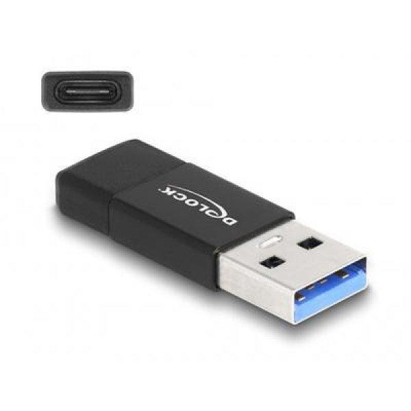 DELOCK Átalakító USB 3.2 Gen 2 Type-A male > USB Type-C female aktív
fekete