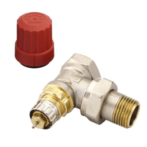 DANFOSS RA-N 15 termosztatikus radiátorszelep, sarok, 1/2",
előbeállítással