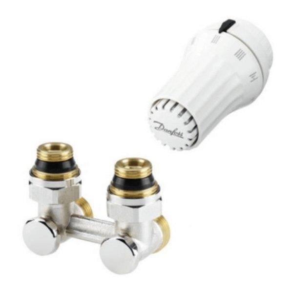 DANFOSS termosztatikus radiátorszelep szett, sarok, RLV-KS (003L0222) + RAE5054
(013G5054)