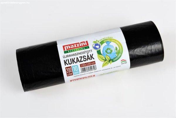 Nagykukazsák, újrahasznosított, 200 l, 10 db, 100x120 cm, MAZZINI