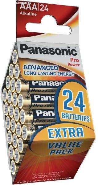 Panasonic Pro Power AAA mikro 1.5V szupertartós alkáli elemcsomag LR03PPG-24PT