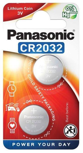 Panasonic CR2032L/2BP lítium gombelem (2 db / bliszter)