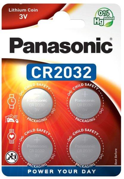 Panasonic CR2032EL/4B lítium gombelem (4db / bliszter)