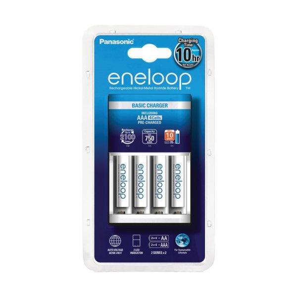 eneloop K-KJ51MCC04E akkumulátor töltő időzítővel 4 db AAA 750mAh
akkumulátorral