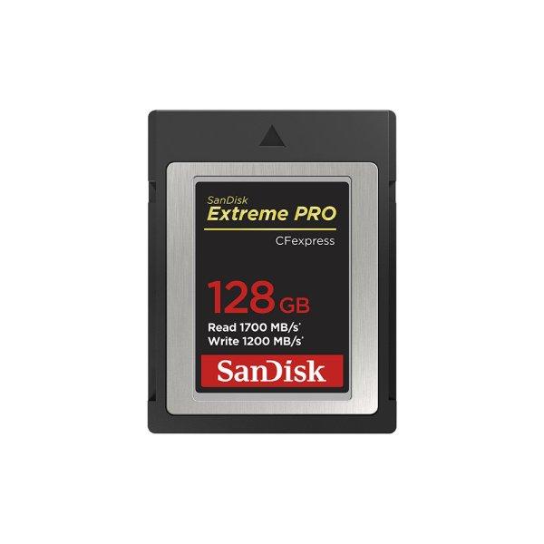 SanDisk CFEXPRESS EXTREME PRO® kártya 128GB, Type B, 1700MB/s, 1200MB/s,
(186485)