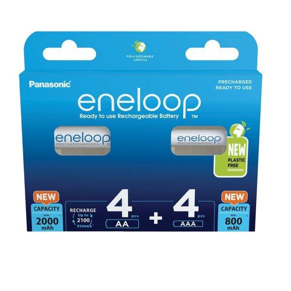 eneloop BK-KJMCDE44E 800mAh/AAA és 2000mAh/AA akkumulátor 4-4db/csomag