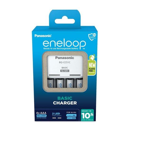 eneloop K-KJ51MCD04E akkumulátor töltő időzítővel 4 db AAA 800mAh
akkumulátorral